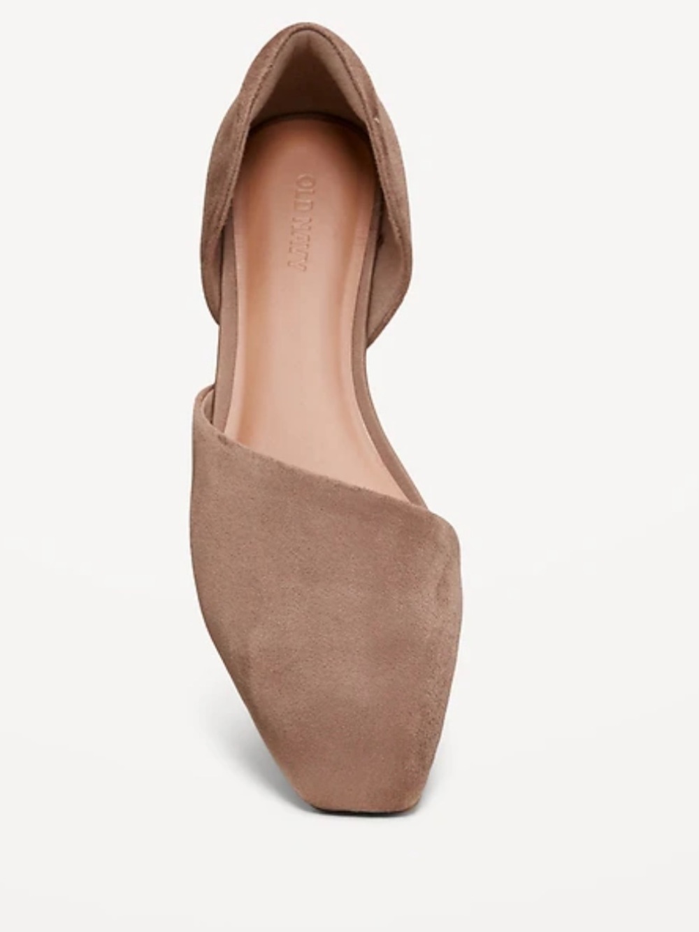 Old Navy Women's D'Orsay Flats in Taupe Suede-Look